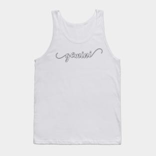 Gemini Zodiac Script Sticker Tank Top